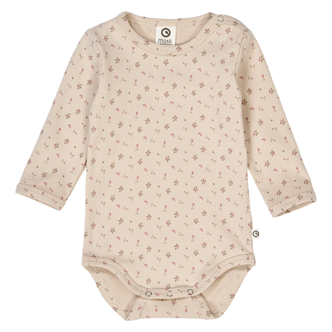 müsli ASTER rib body with floralprint Bodystockings Oak/ Nostalgia rose/ Beige 690000251