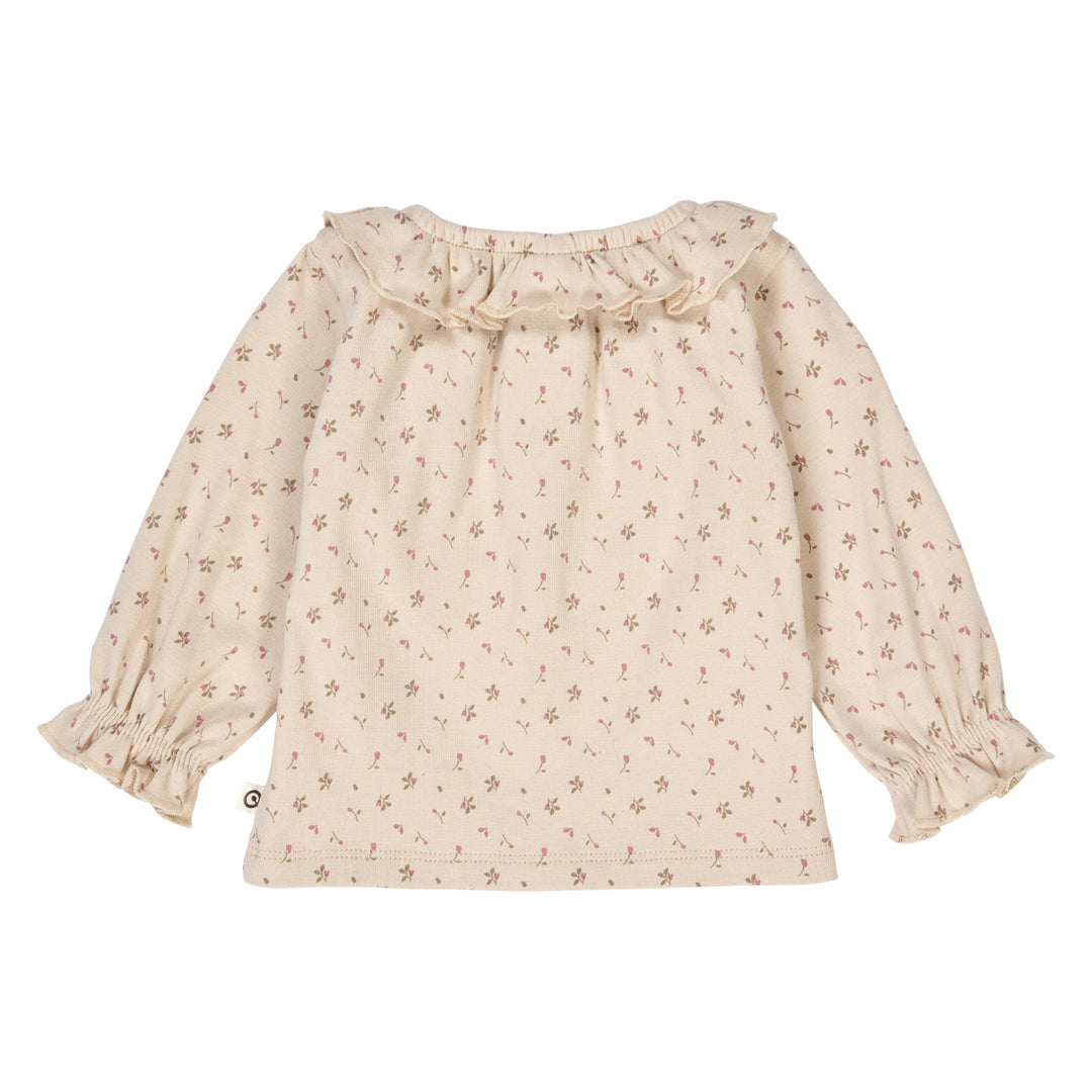 müsli ASTER rib frill collar top L_S Tee Oak/ Nostalgia rose/ Beige 690000251