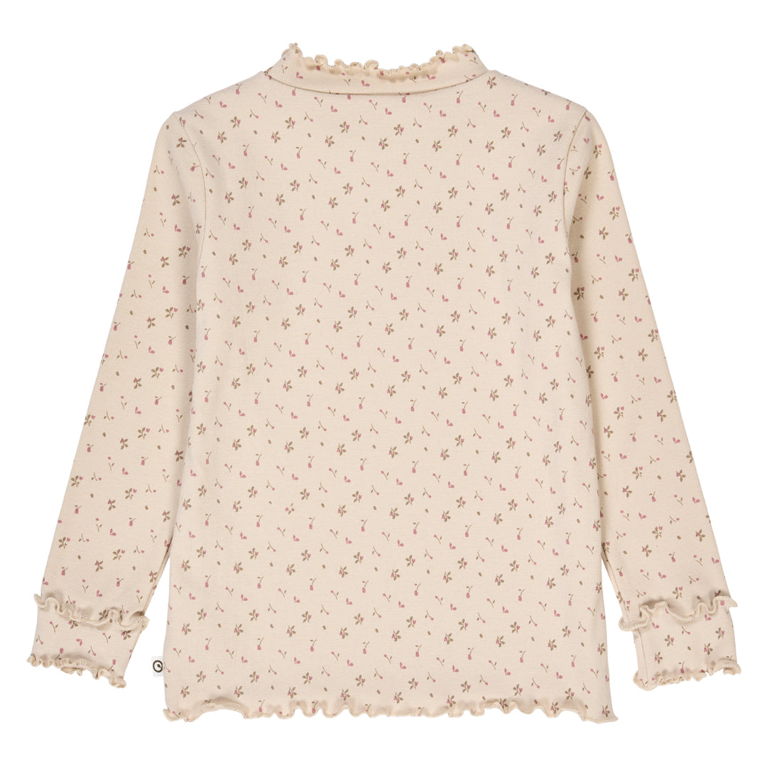 müsli ASTER rib frill collar top L_S Tee Oak/ Nostalgia rose/ Beige 690000251
