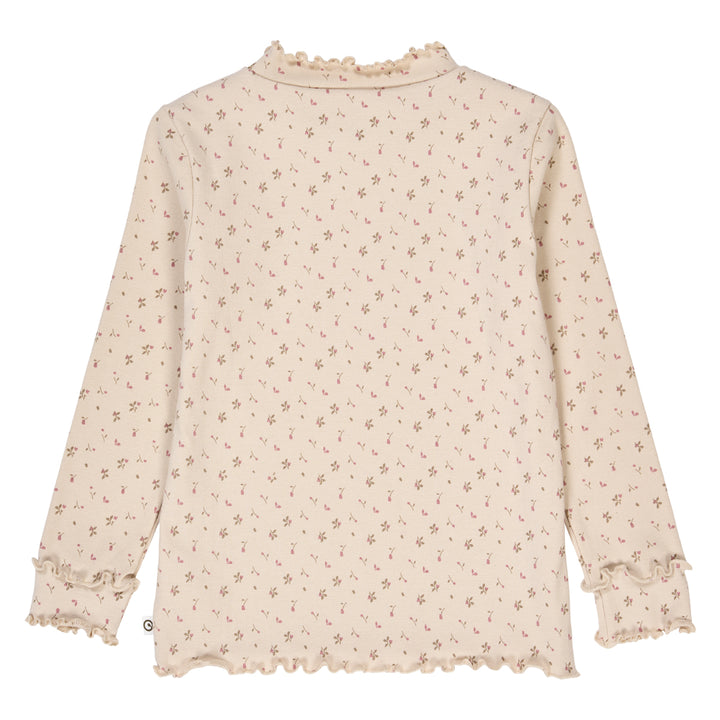 müsli ASTER rib frill collar top L_S Tee Oak/ Nostalgia rose/ Beige 690000251