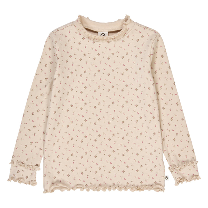 müsli ASTER rib frill collar top L_S Tee Oak/ Nostalgia rose/ Beige 690000251