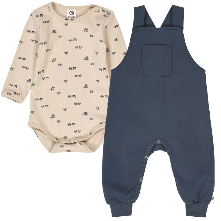 müsli AUTO rib body & sweat overalls Bodystockings Oak/ Moss/ Stormy blue 690000262