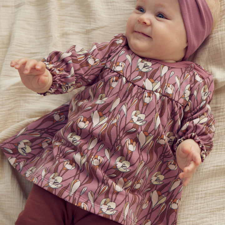 müsli AUTUMN dress & leggings set Bodystockings Nostalgia rose/ Root/ Oak 690000272