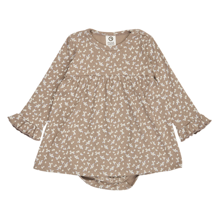 müsli Alyssum L/S Ruffle Dress Body Dress Walnut/ Oak/ Mauve 690000328