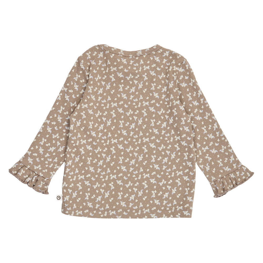 müsli Alyssum Ruffle L/S T Baby L_S Tee Walnut/ Oak/ Mauve 690000328