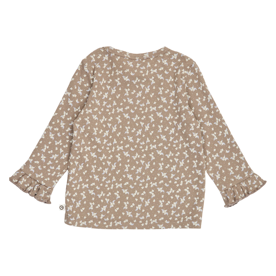 müsli Alyssum Ruffle L/S T Baby L_S Tee Walnut/ Oak/ Mauve 690000328