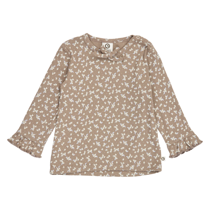müsli Alyssum Ruffle L/S T Baby L_S Tee Walnut/ Oak/ Mauve 690000328