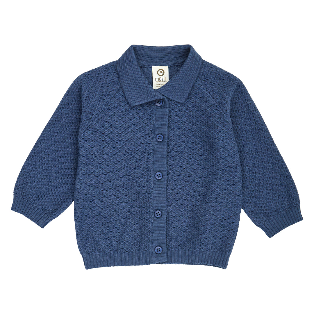 müsli BFF knitted cardigan L_S Tee Navy 019403101