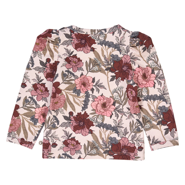 müsli BLISS floral printed puff sleeve top L_S Tee Nightingale/ Root/ Nostalgia rose 690000252