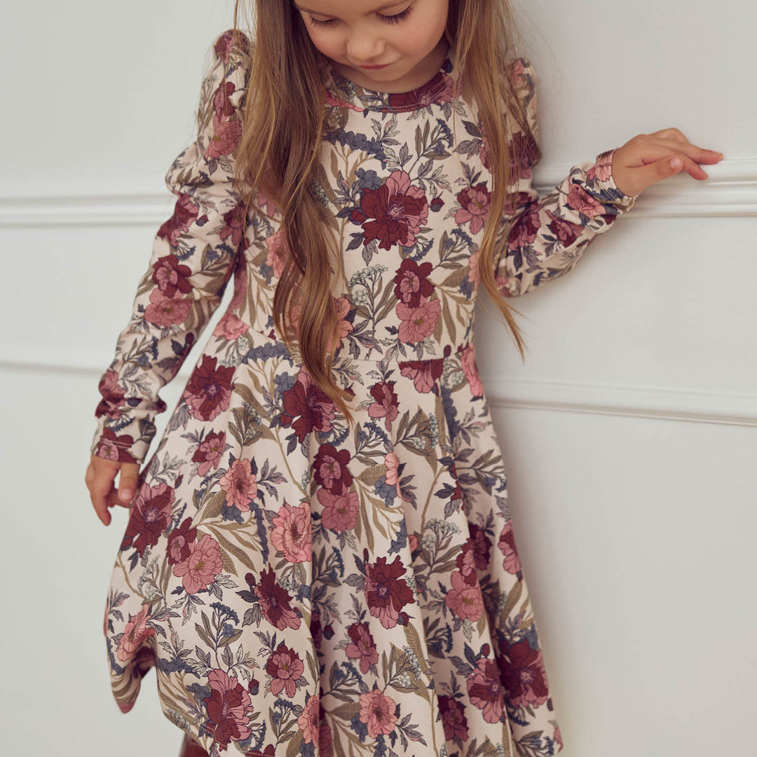 müsli BLISS floral printed swing dress Dress Nightingale/ Root/ Nostalgia rose 690000252