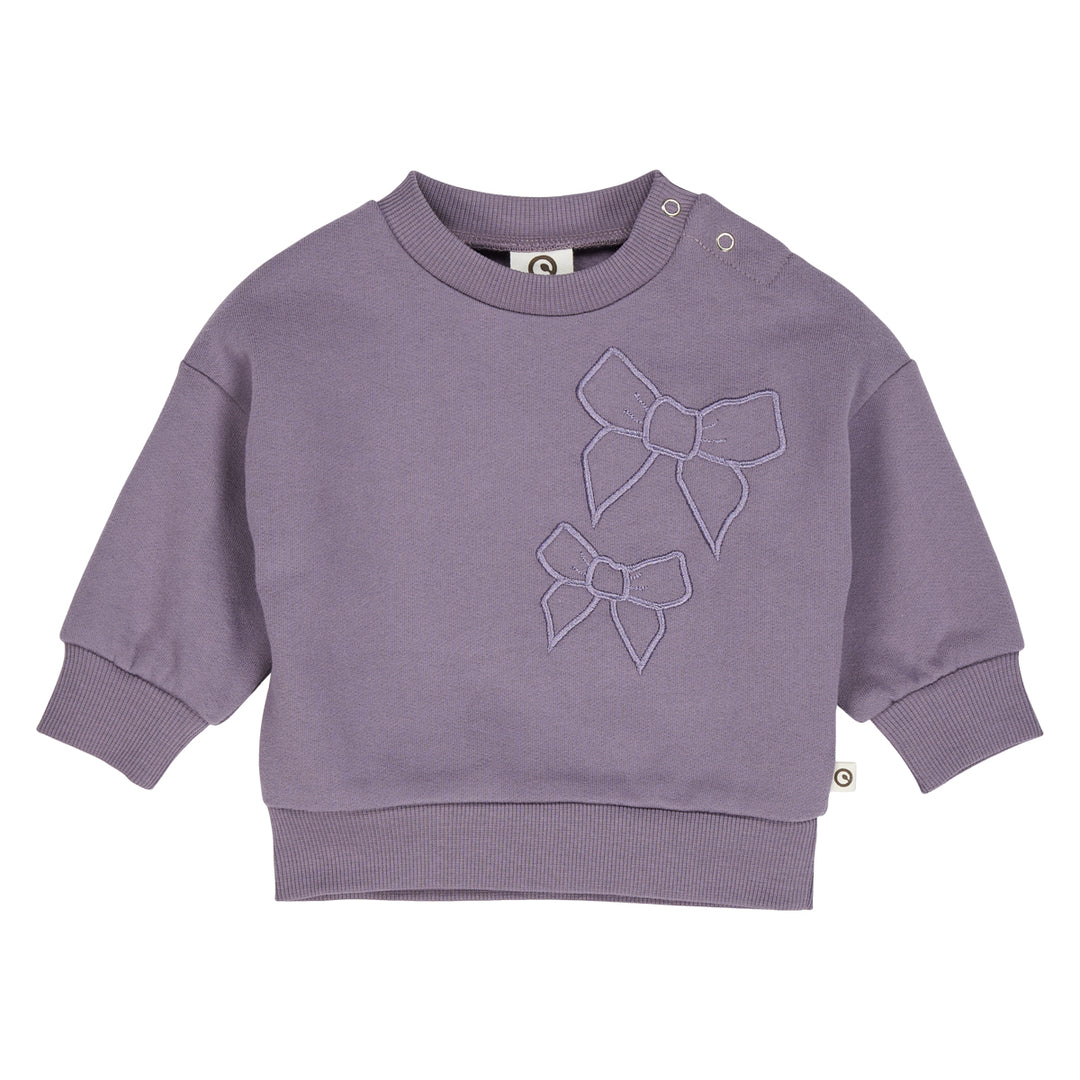 müsli BOW sweatshirt L_S Tee Lilac fog 018371202