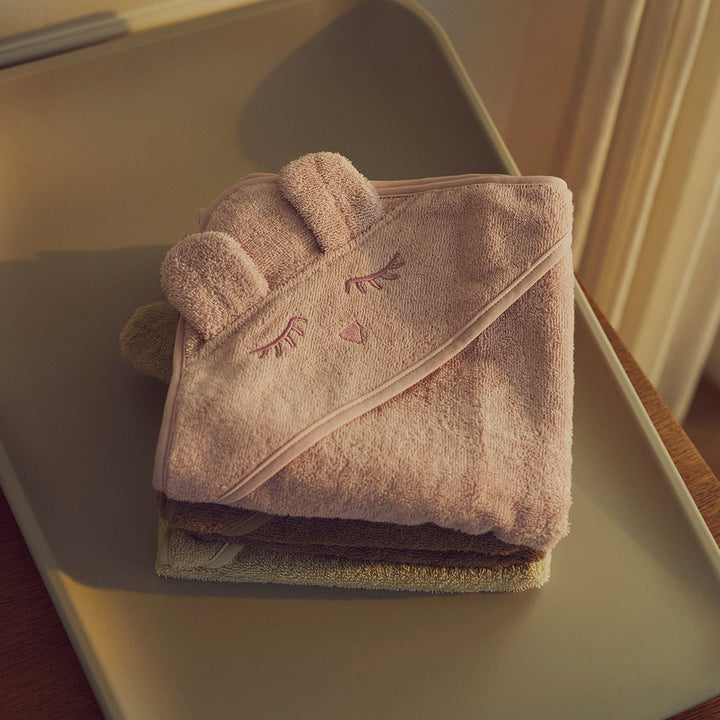 müsli Baby towel with ears in organic cotton 70x70 cm Bathrobes & Towels Nightingale 014380306