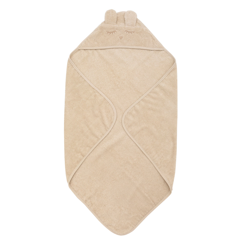 müsli Baby towel with ears in organic cotton 70x70 cm Bathrobes & Towels Oat 013040401