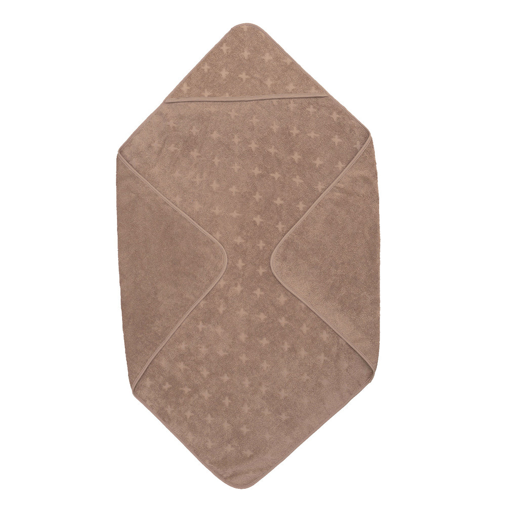 müsli Baby towel with hood in organic cotton 100 x 100 cm Bathrobes & Towels Walnut 017080802