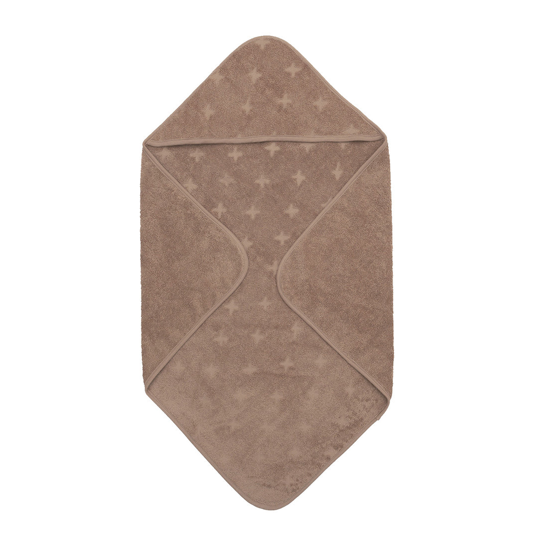 müsli Baby towel with hood in organic cotton 70x70 cm Bathrobes & Towels Walnut 017080802