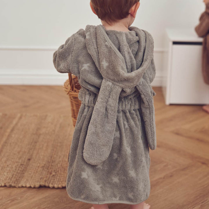 müsli Bathrobe with ears size 80/86-104/110 Bathrobes & Towels Mineral green 016590401