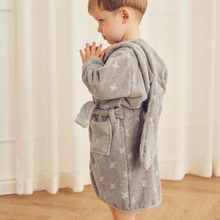 müsli Bathrobe with ears size 80/86-104/110 Bathrobes & Towels Mineral green 016590401