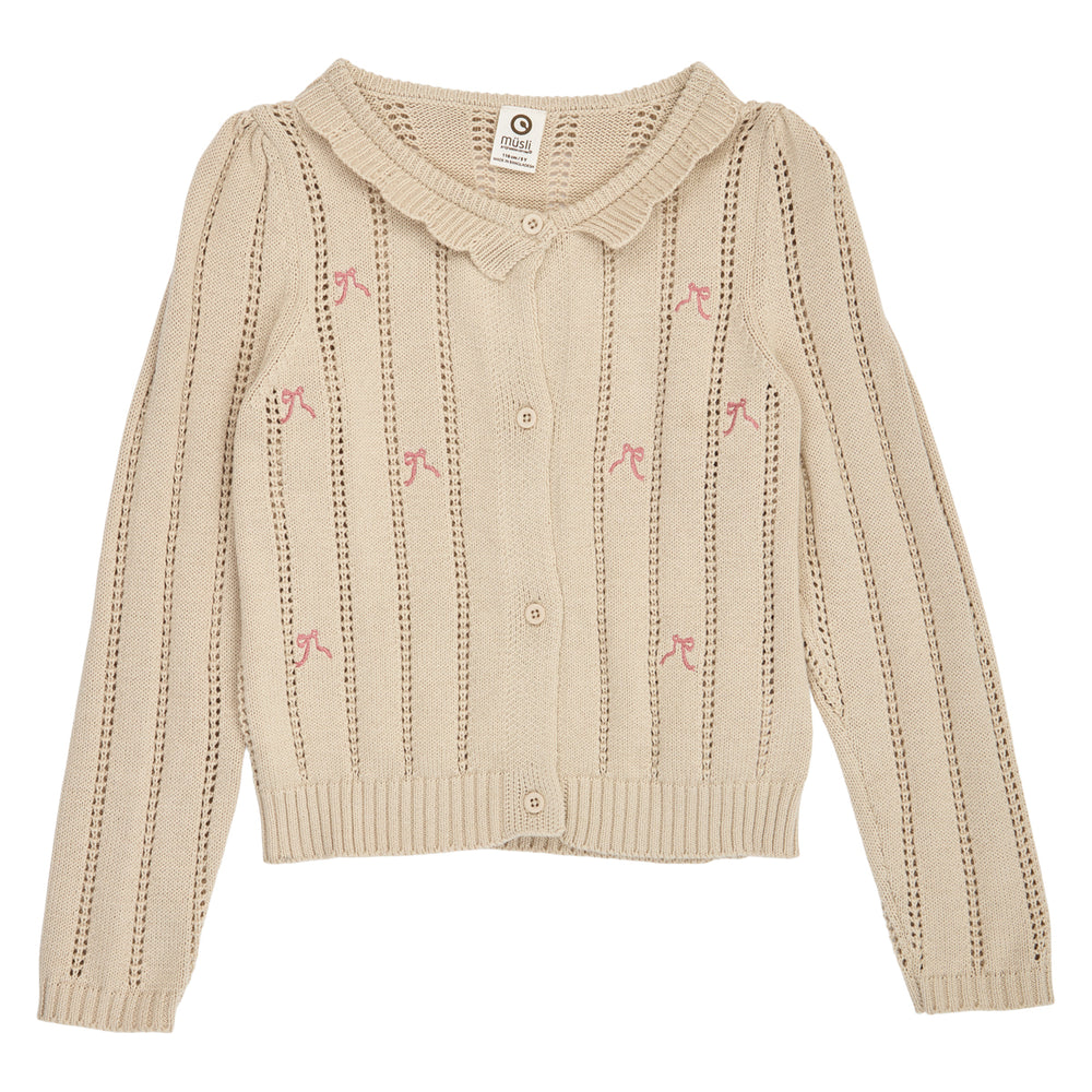 müsli Bouquet Knit Pointelle Cardigan L_S Tee Oak 013040001