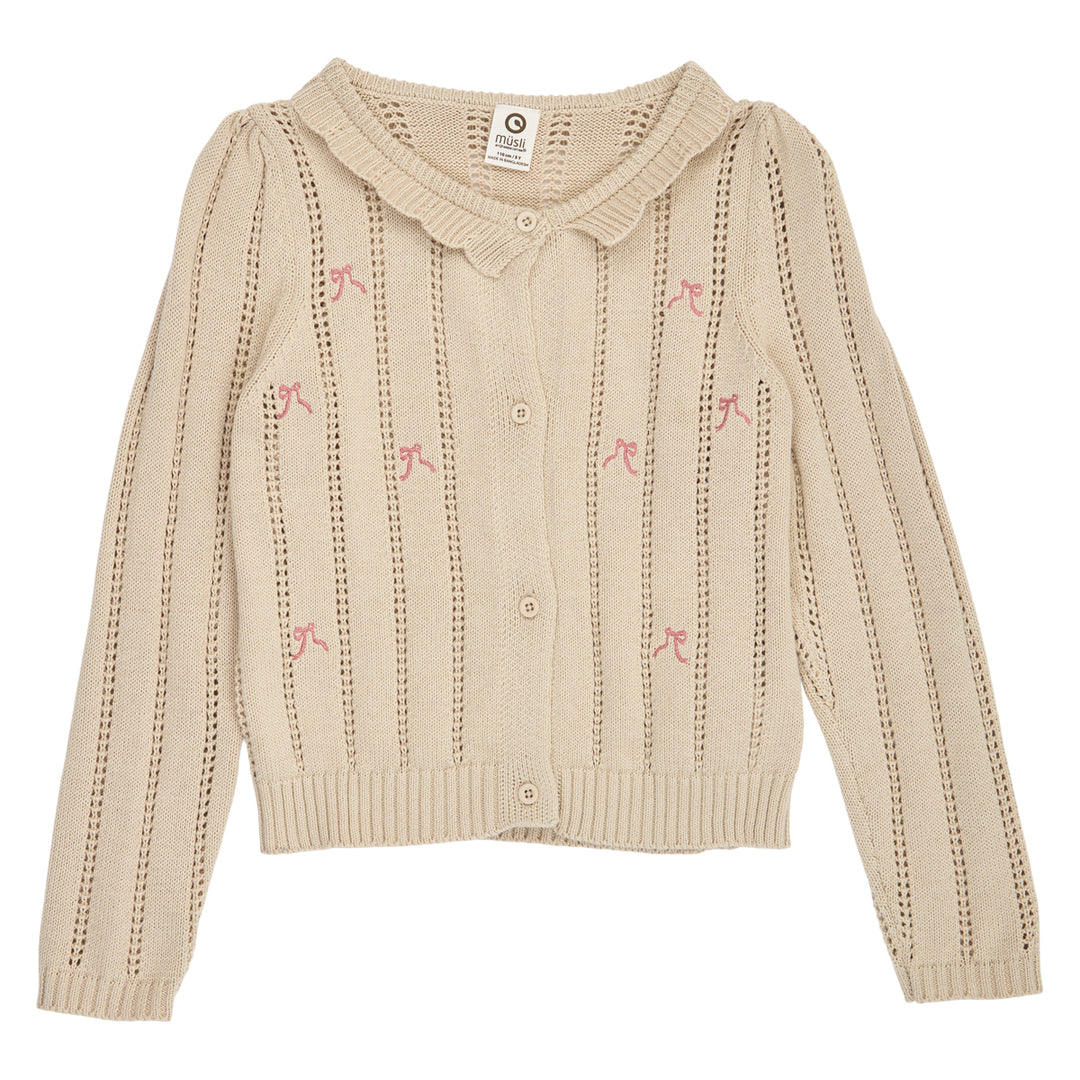 müsli Bouquet Knit Pointelle Cardigan L_S Tee Oak 013040001