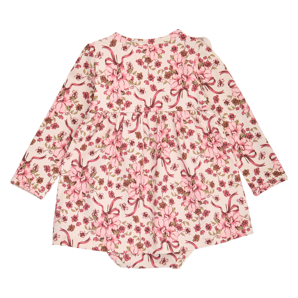 müsli Bouquet L/S Frill Dress Body Dress Oak/ Blush/ Baroque rose 690000330