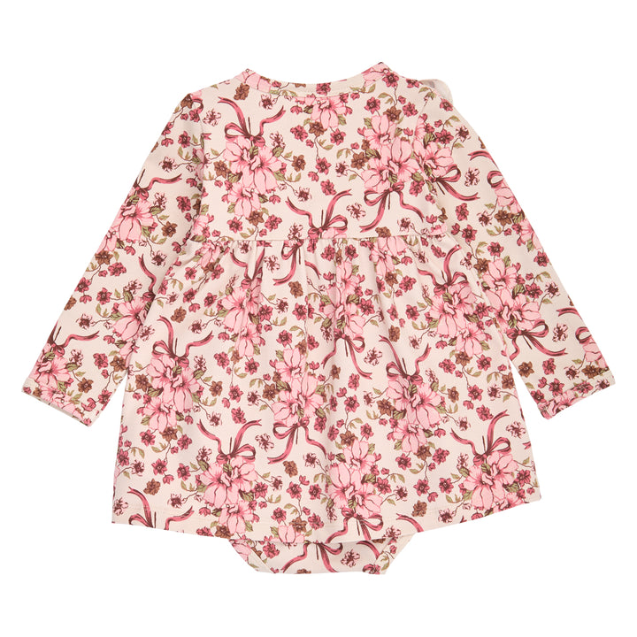 müsli Bouquet L/S Frill Dress Body Dress Oak/ Blush/ Baroque rose 690000330
