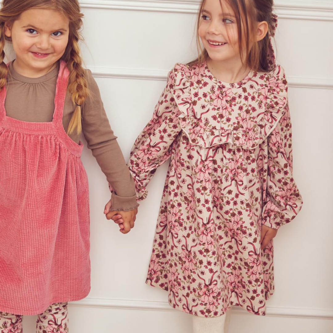 müsli Bouquet Ruffle L/S Dress Dress Oak/ Blush/ Baroque rose 690000330