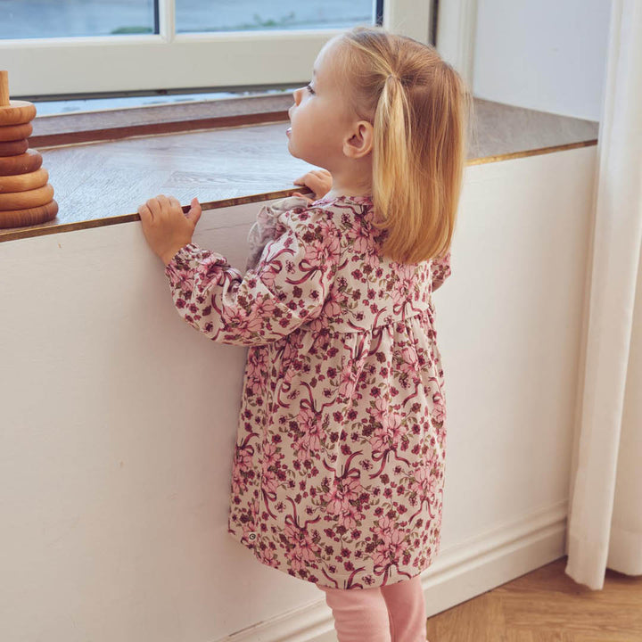 müsli Bouquet Ruffle L/S Dress Dress Oak/ Blush/ Baroque rose 690000330