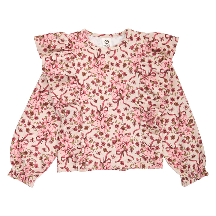 müsli Bouquet Ruffle L/S T L_S Tee Oak/ Blush/ Baroque rose 690000330