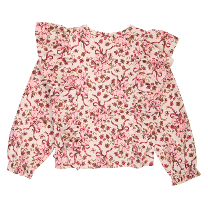 müsli Bouquet Ruffle L/S T L_S Tee Oak/ Blush/ Baroque rose 690000330