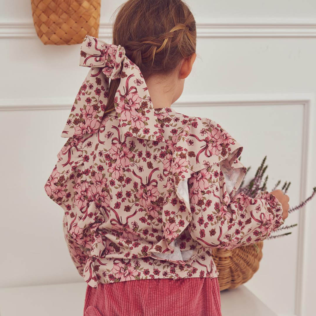 müsli Bouquet Ruffle L/S T L_S Tee Oak/ Blush/ Baroque rose 690000330