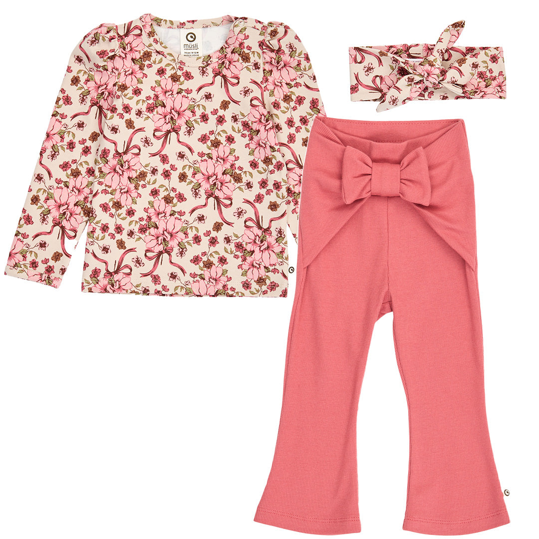 müsli Bouquet Set Baby L_S Tee Oak/ Blush/ Baroque rose 690000330