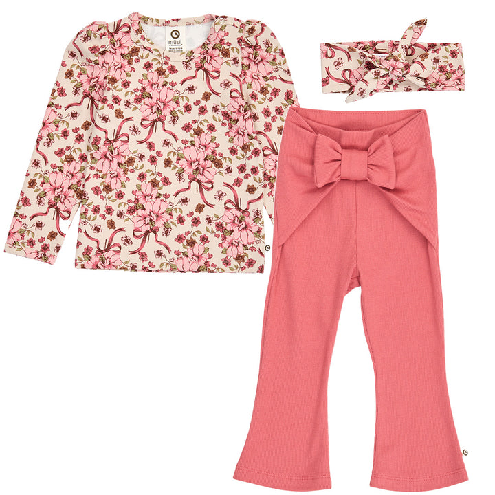 müsli Bouquet Set Baby L_S Tee Oak/ Blush/ Baroque rose 690000330