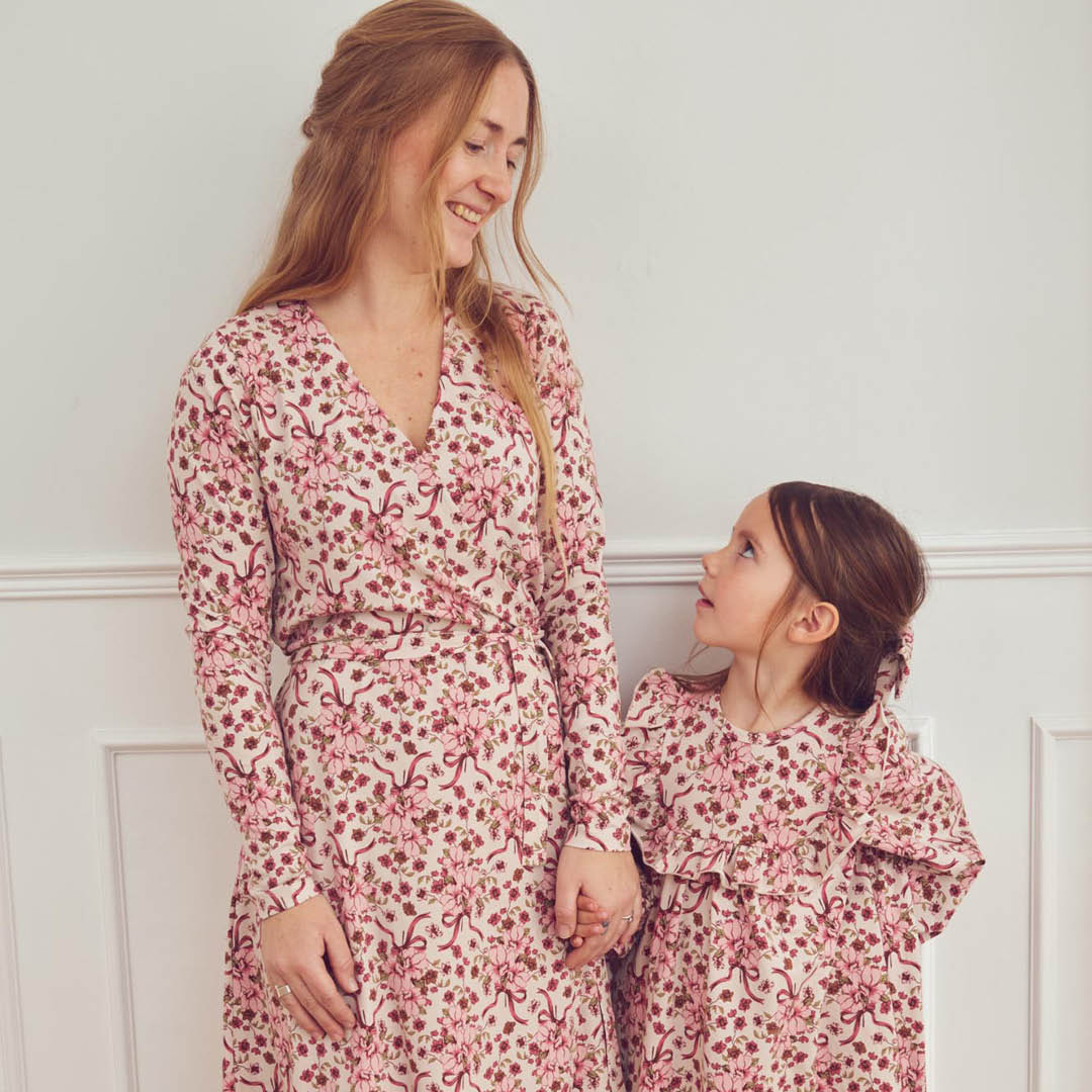 müsli Bouquet Wrapdress Dress Oak/ Blush/ Baroque rose 690000330