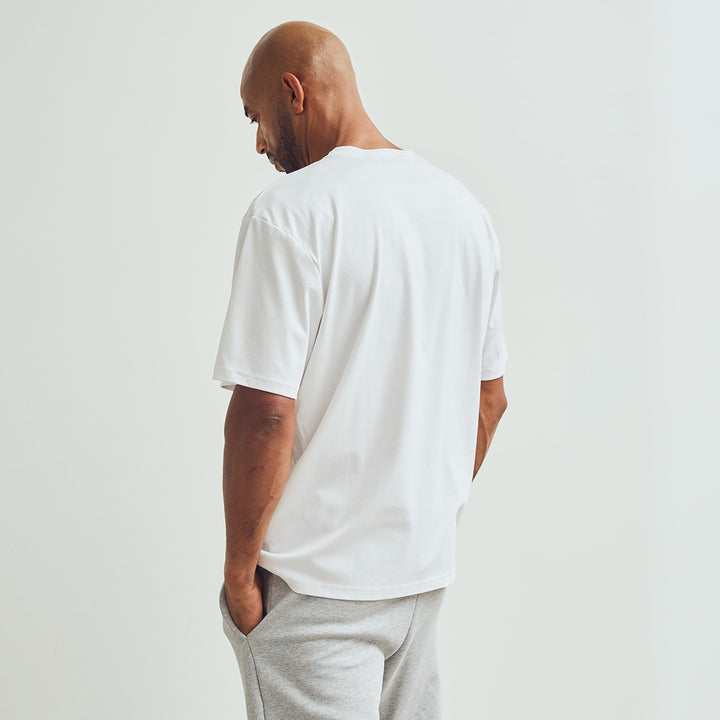 Conservandum Box fit T-shirt with crew neck S_S Tee White 011060102