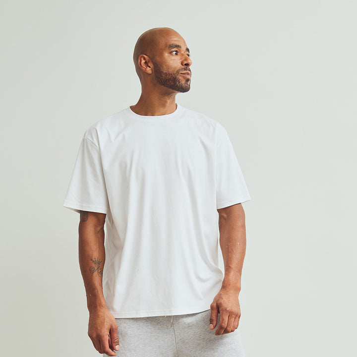 Conservandum Box fit T-shirt with crew neck S_S Tee White 011060102