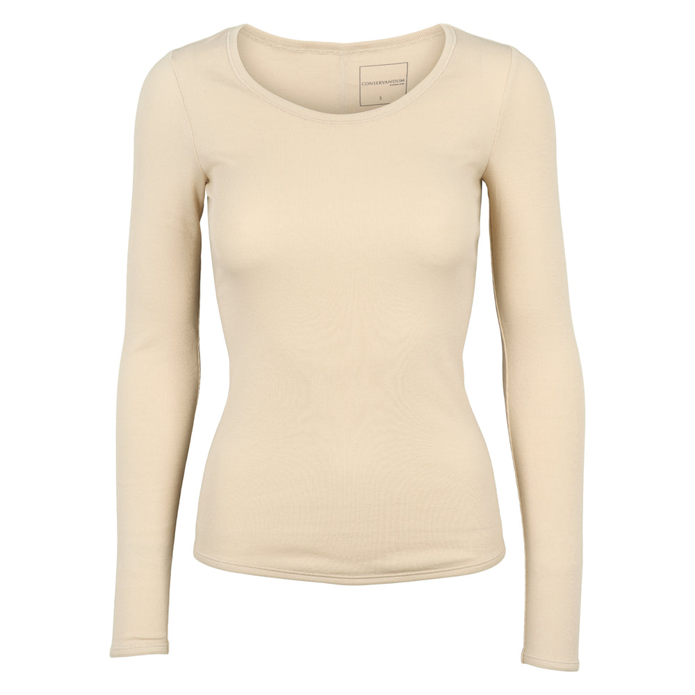 Conservandum CALM RIB longsleeve top S_S Tee Oak 013040001