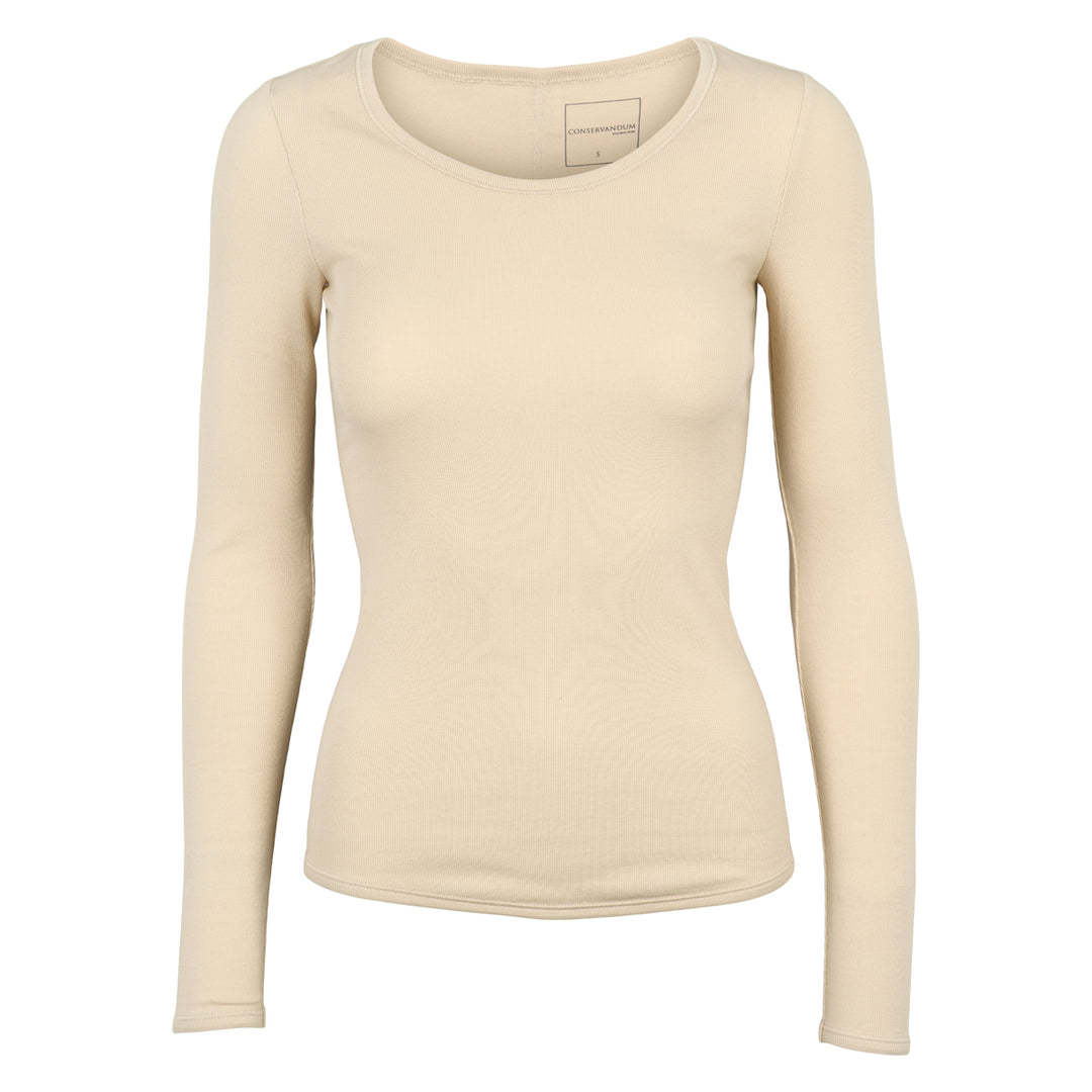 Conservandum CALM RIB longsleeve top S_S Tee Oak 013040001