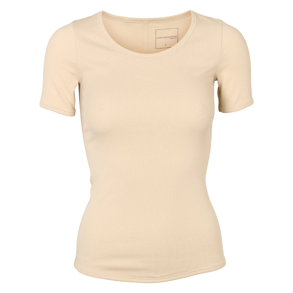 Conservandum CALM RIB short sleeve T-shirt S_S Tee Oak 013040001