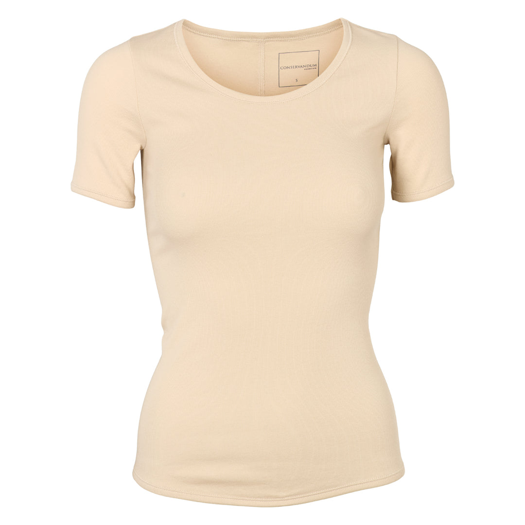 Conservandum CALM RIB short sleeve T-shirt S_S Tee Oak 013040001