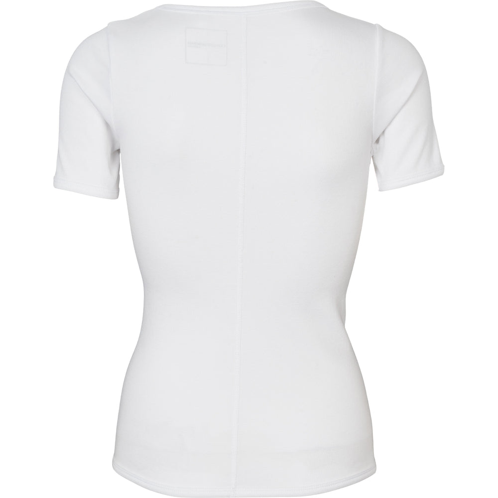 Conservandum CALM RIB short sleeve T-shirt S_S Tee White 011060102