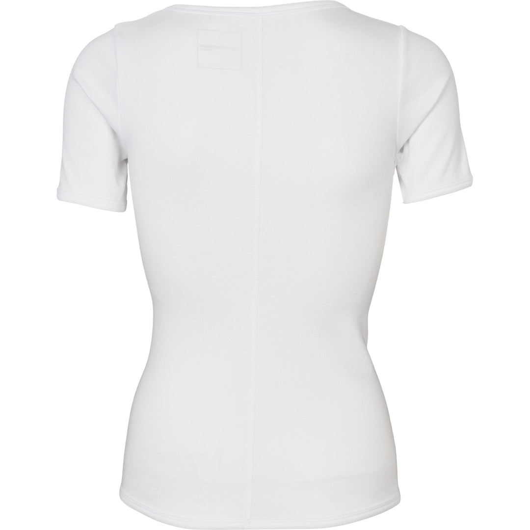Conservandum CALM RIB short sleeve T-shirt S_S Tee White 011060102