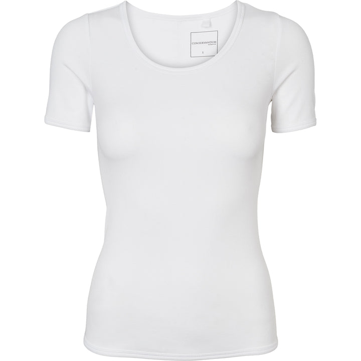 Conservandum CALM RIB short sleeve T-shirt S_S Tee White 011060102