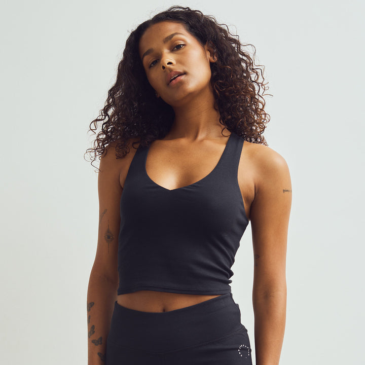 Conservandum CALM RIB tank top S_S Tee Black 019400706