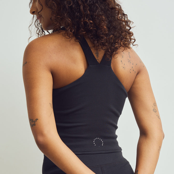 Conservandum CALM RIB tank top S_S Tee Black 019400706
