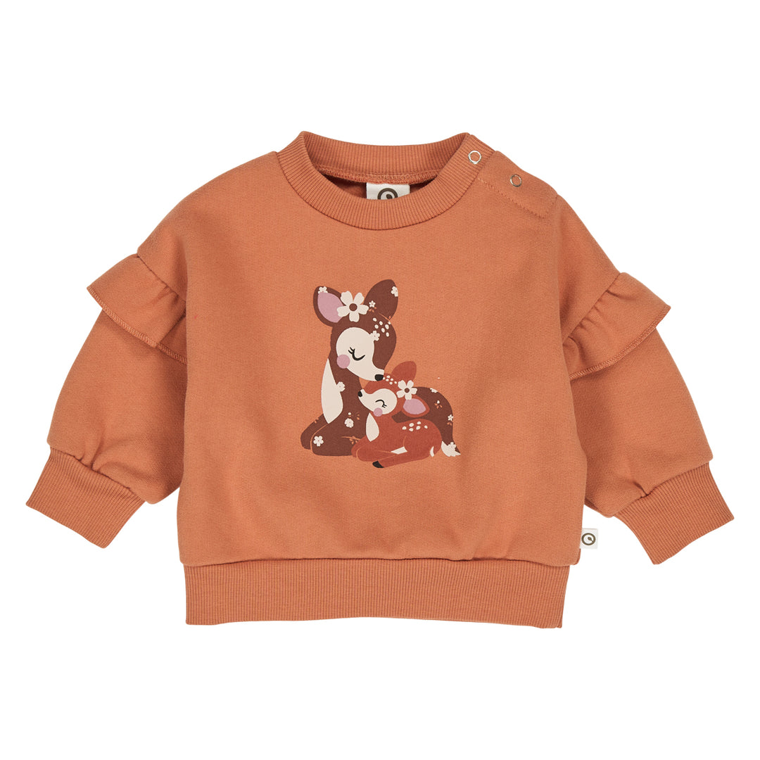 müsli CEDAR deer frill sweatshirt L_S Tee Clay 016142901