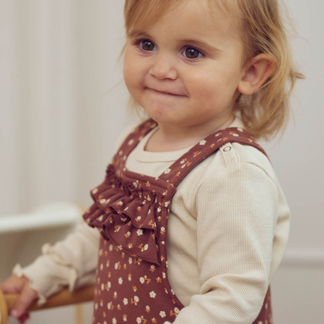 müsli CEDAR floralprinted overalls Bodystockings Root/ Oak/ Clay 690000265