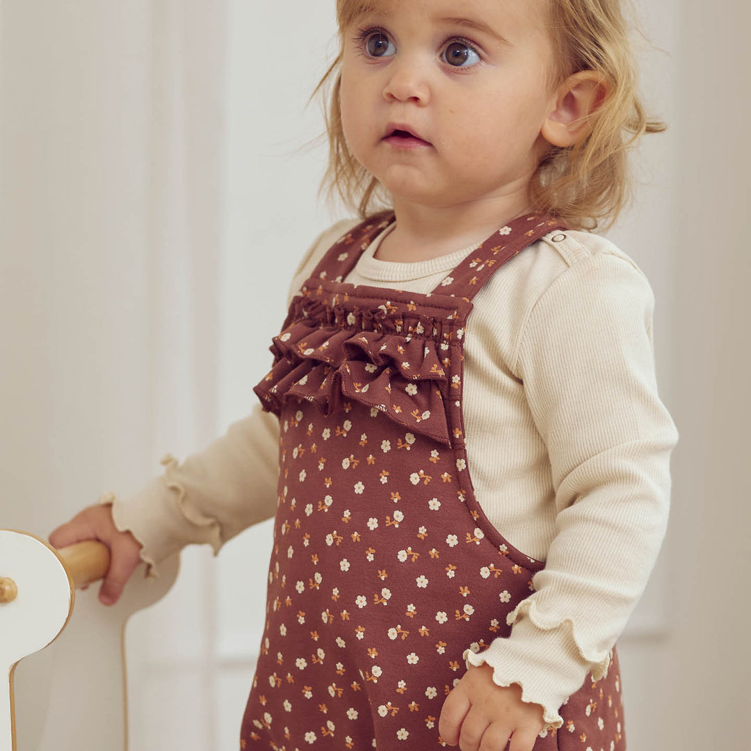 müsli CEDAR floralprinted overalls Bodystockings Root/ Oak/ Clay 690000265