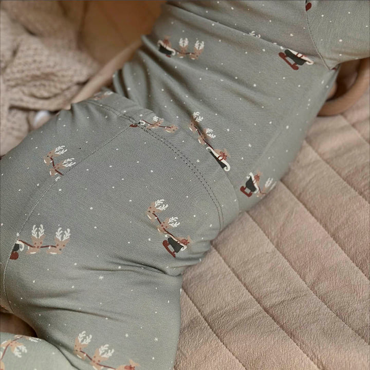 müsli CHRISTMAS printed leggings Leggings Shadow/ Deep green/ Balsam cream 690000316