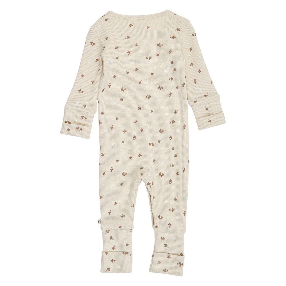 müsli CLOVER waffle bodysuit Jumpsuit Oat/ Balsam cream/ Walnut 690000344