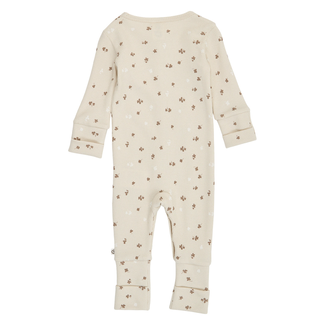 müsli CLOVER waffle bodysuit Jumpsuit Oat/ Balsam cream/ Walnut 690000344